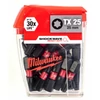 Kép 1/3 - MILWAUKEE Shockwave Impact Duty csavarozó bit - TX25, 25mm, 25db