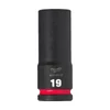 Kép 1/5 - MILWAUKEE 1/2&quot; Shockwave Impact Duty HOSSZÚ dugókulcs - gépi 19mm