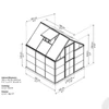 Kép 2/6 - PALRAM HYBRID -  Polikarbonát üvegház 6' x 6'