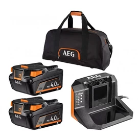AEG SETLL1840SLK1 18V - 2 db 4Ah akkumulátor + Töltő, táskában (4935479809)