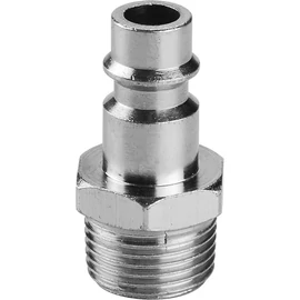 Gyorscsatlakozó-dugó, külső menettel, G-1/2", nikkelezett réz, bliszteren; Extol Premium, 8865123