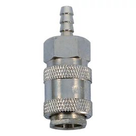 Gyorscsatlakozó-hüvely, tömlővéggel, 1/4", nikkelezett réz, bliszteren; Extol Premium, 8865117