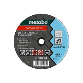 METABO - Novorapid 230x1,9x22,2mm Inox Vágótárcsa - 616274000