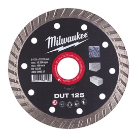 MILWAUKEE Gyémánt vágótárcsa DUT 125x22,2mm