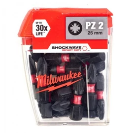 MILWAUKEE Shockwave Impact Duty csavarozó bit - PZ2, 25mm, 25db