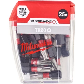 MILWAUKEE Shockwave Impact Duty csavarozó bit - PZ2, 25mm, 25db