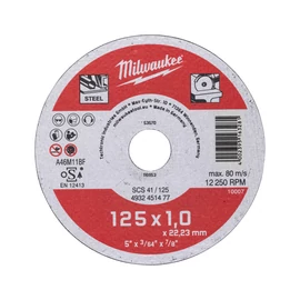 MILWAUKEE Vágókorong fémhez 125x1mm