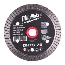 MILWAUKEE Gyémánt vágótárcsa DHTS 76mm