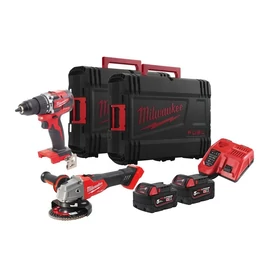 Milwaukee M18  Erőcsomag - Ütvefúró-csavarozó + sarokcsiszoló - M18FPP2BG-502X