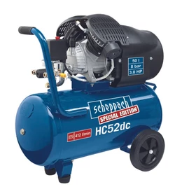 Scheppach HC 52 DC  olajkenéses kompresszor - 2,2 kW, direkthajtás, 50 literes tartály, 1 fázis Scheppach HC 52 DC  olajkenéses kompresszor - 2,2 kW, direkthajtás, 50 literes tartály, 1 fázis