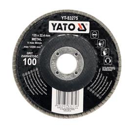 Lamellás csiszoló 125mm átmérő, P60, YT-83273