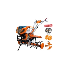 RURIS – Benzinmotoros rotációs kapa RURIS 913ACC (13LE, 390cm3) tartozékokkal