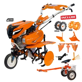 RURIS – Benzinmotoros rotációs kapa DAC 7000 ACC2 (7LE, 208cm3) tartozékokkal