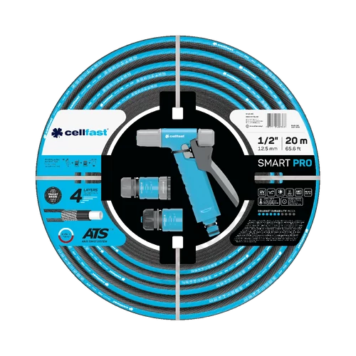 CELLFAST Locsolótömlő 4 rétegű SMART PRO ATS SET 1/2&quot; 20 m