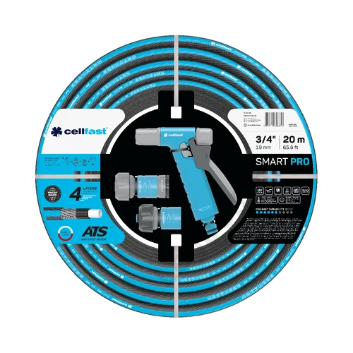 CELLFAST Locsolótömlő 4 rétegű SMART PRO ATS SET 3/4&quot; 20 m