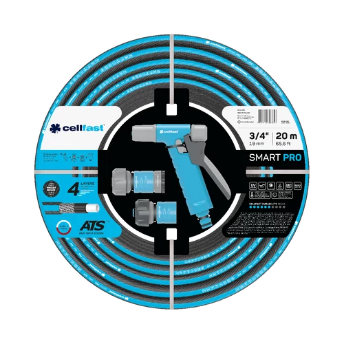 CELLFAST Locsolótömlő 4 rétegű SMART PRO ATS SET 3/4&quot; 20 m