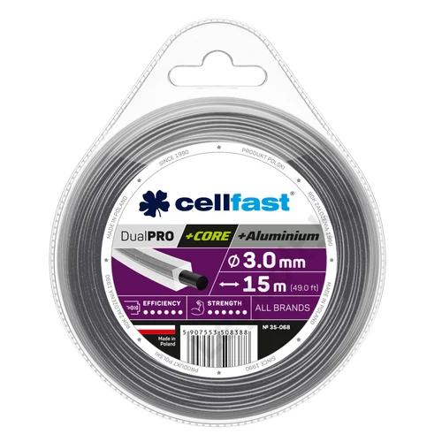 CELLFAST Damil szögletes DUAL PRO 3,0 mm 15 m