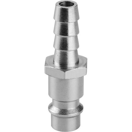 Gyorscsatlakozó-dugó, tömlővéggel, 3/8", nikkelezett réz, bliszteren; Extol Premium, 8865129
