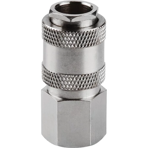 Gyorscsatlakozó-hüvely, belső menettel, 1/2", nikkelezett réz, bliszteren; Extol Premium, 8865116