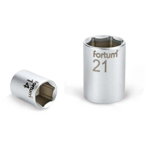 Dugófej - 1/2&quot;, 19mm, 61CrV5, mattkróm,  38mm hosszú, FORTUM, 4700419
