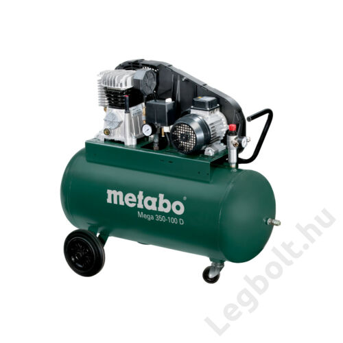 METABO Mega 350-100D  olajkenéses kompresszor - 2,2 kW, direkthajtás, 90 literes tartály, 3 fázis