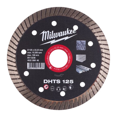 MILWAUKEE Gyémánt vágótárcsa DHTS 125x22,2mm