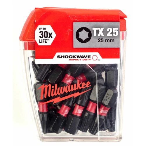 MILWAUKEE Shockwave Impact Duty csavarozó bit - TX25, 25mm, 25db