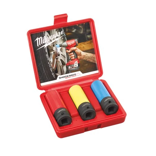 MILWAUKEE 1/2" Shockwave Impact Duty dugókulcskészlet könnyűfém felnikhez