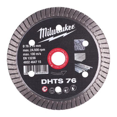 MILWAUKEE Gyémánt vágótárcsa DHTS 76mm