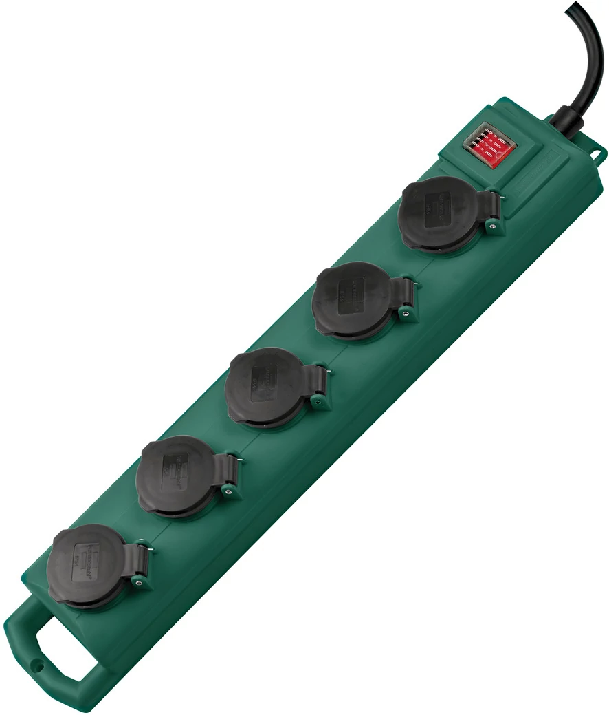 Brennenstuhl kültéri elosztó 5 dugaljjal, zöld IP54 3x1, 5mm 5m  - 1159910215