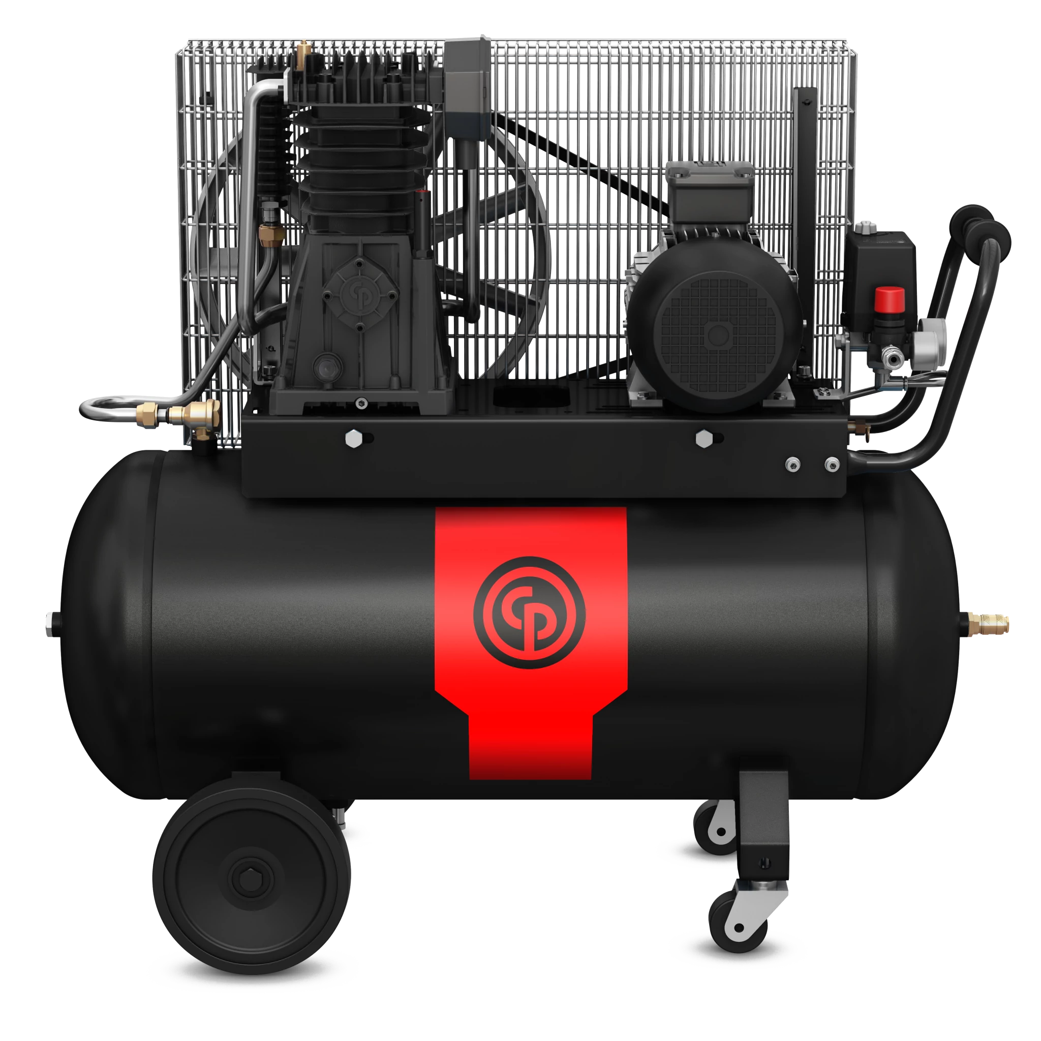 Chicago Pneumatic CPRD 490 NS31 MT dugattyús kompresszor - 3,0 kW, ékszíjhajtás, 90 liter tartály, 3 fázis