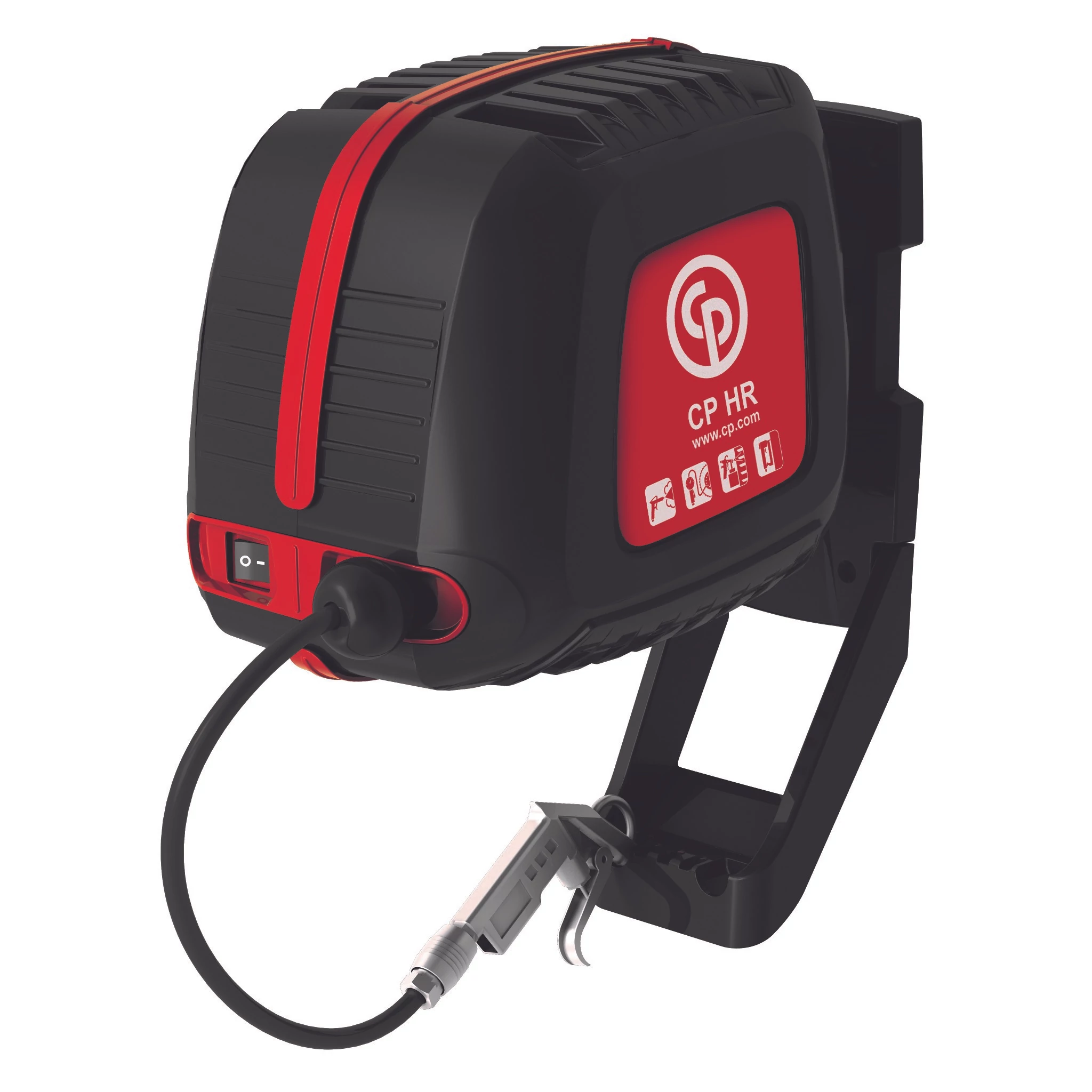 Chicago Pneumatic HR Hose Reel dugattyús kompresszor - 1,0 kW, kompresszor 10 méteres tömlődobbal