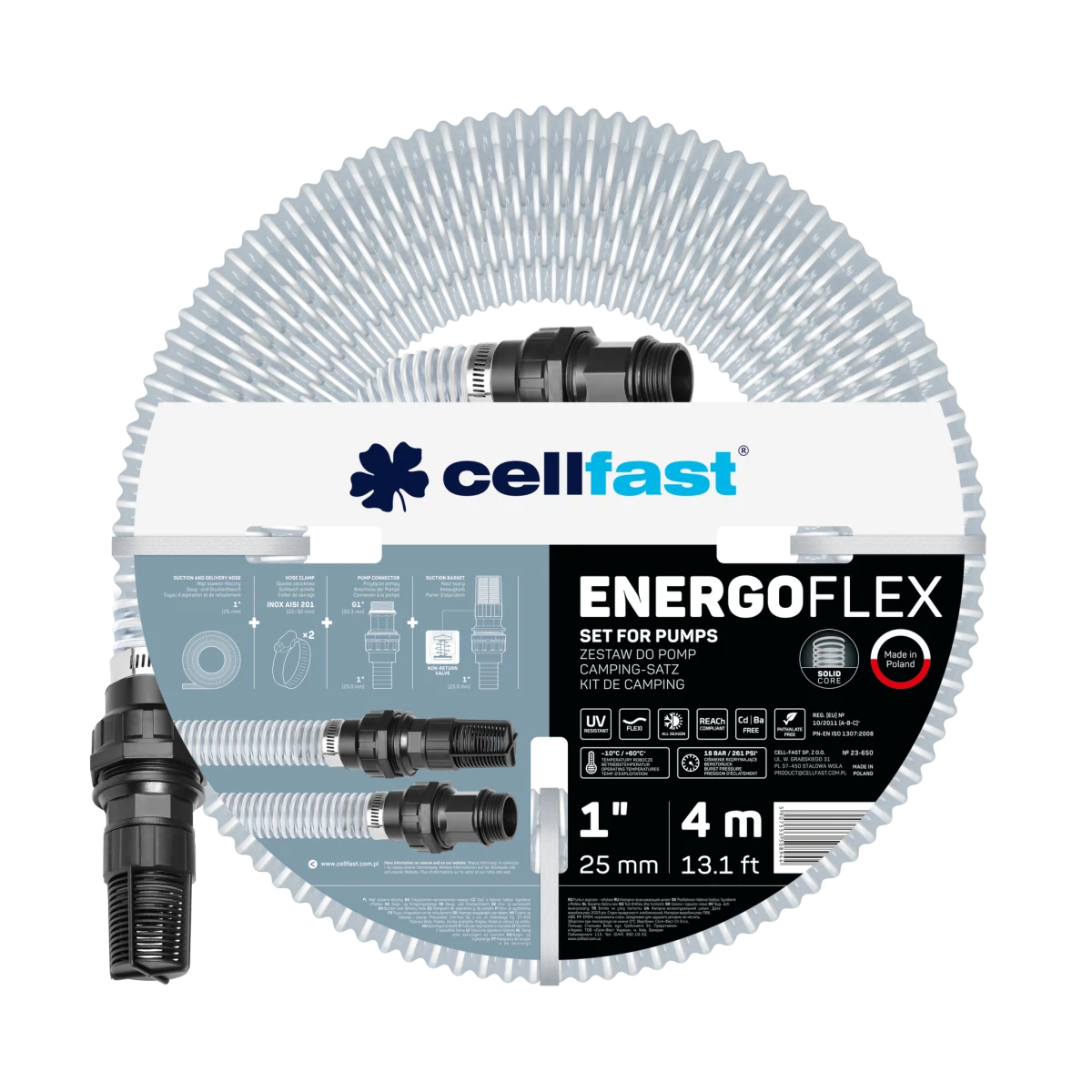 CELLFAST Szívókészlet szett szivattyúhoz 4 m