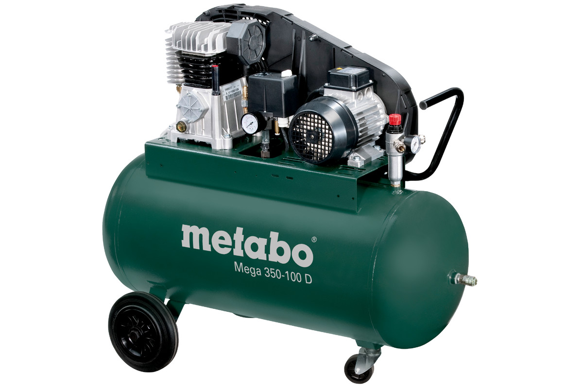 METABO Mega 350-100D  olajkenéses kompresszor - 2,2 kW, direkthajtás, 90 literes tartály, 3 fázis
