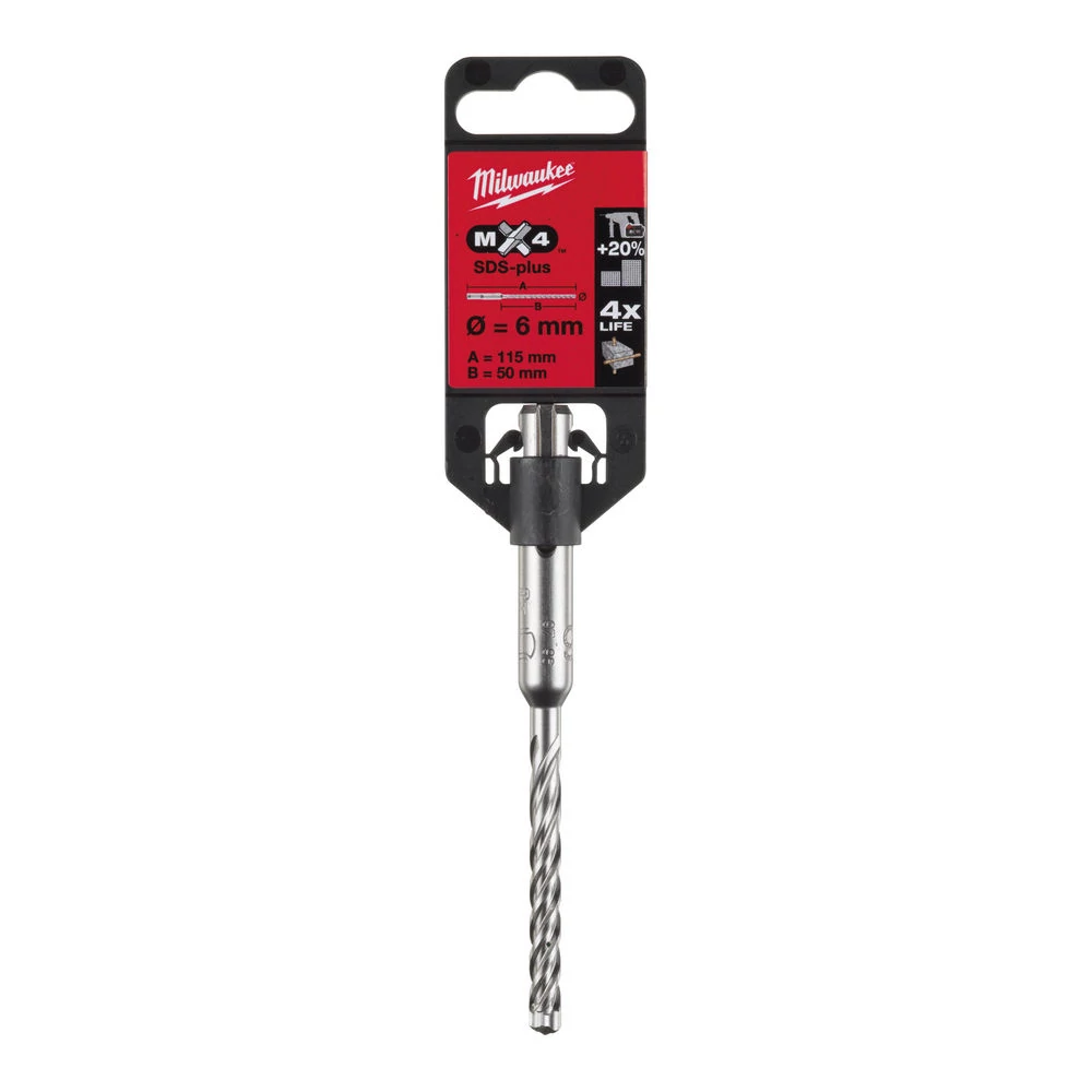 MILWAUKEE SDS-PLUS MX4 - 4 élű fúrószár 6 x 50/110 mm