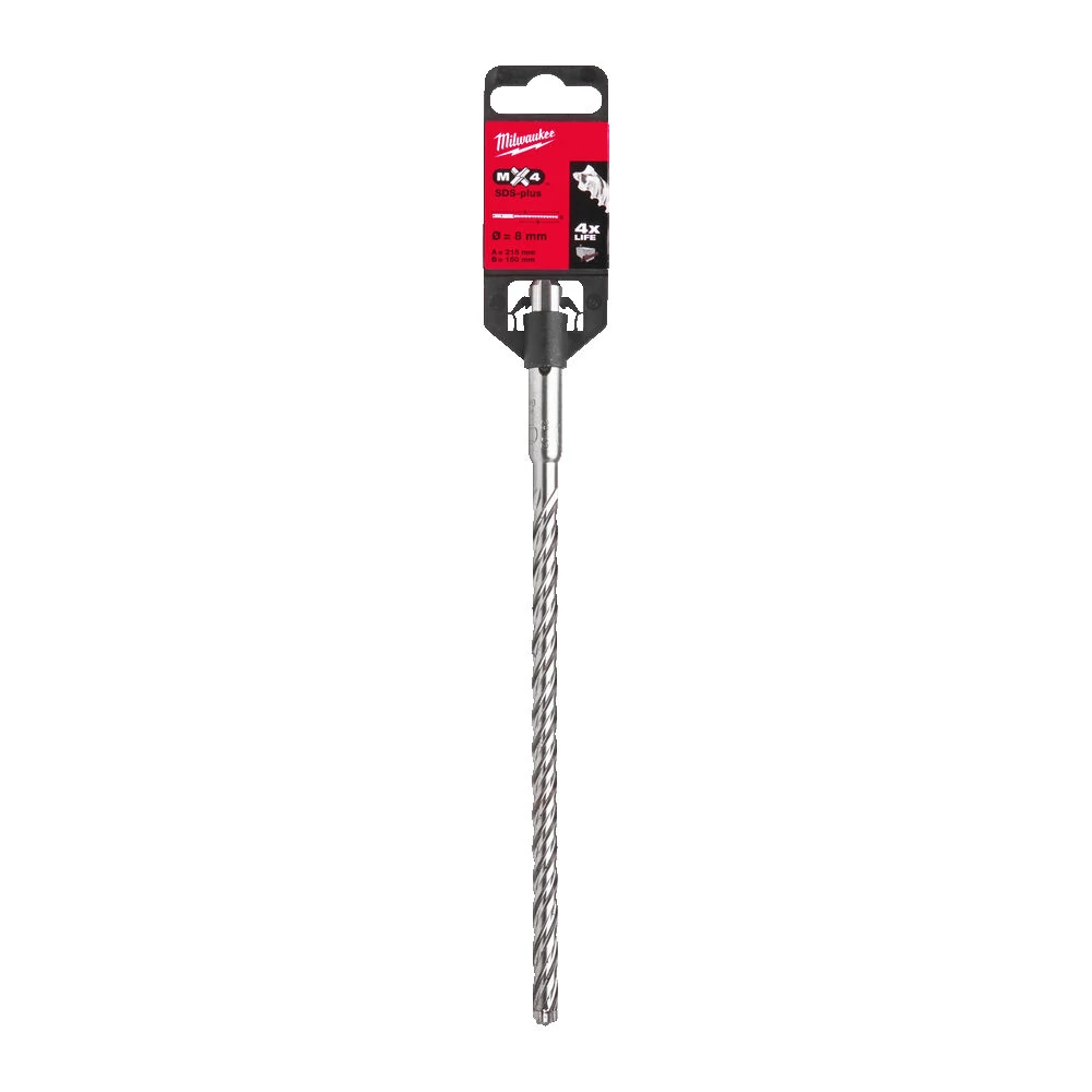 MILWAUKEE SDS-PLUS MX4 - 4 élű fúrószár 8 x 150/210 mm