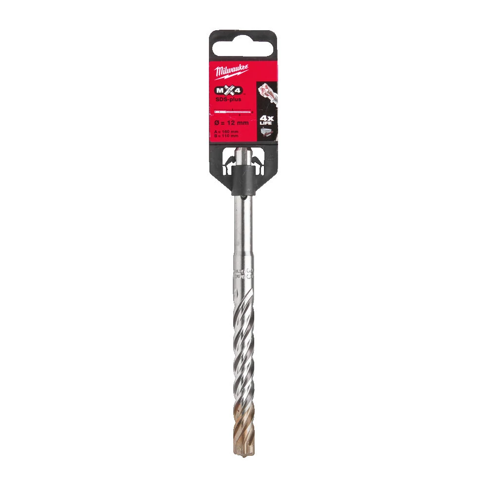 MILWAUKEE SDS-PLUS MX4 - 4 élű fúrószár 12 x 100/160 mm