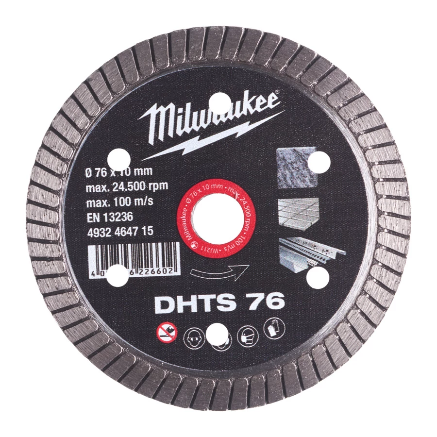 MILWAUKEE Gyémánt vágótárcsa DHTS 76mm