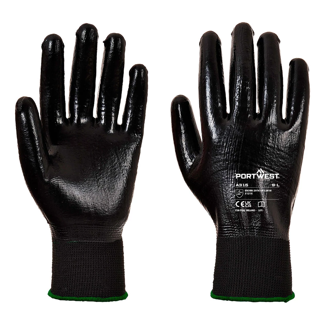 Portwest A315 All-Flex Grip védőkesztyű Fekete - XL (A315K8RXL)