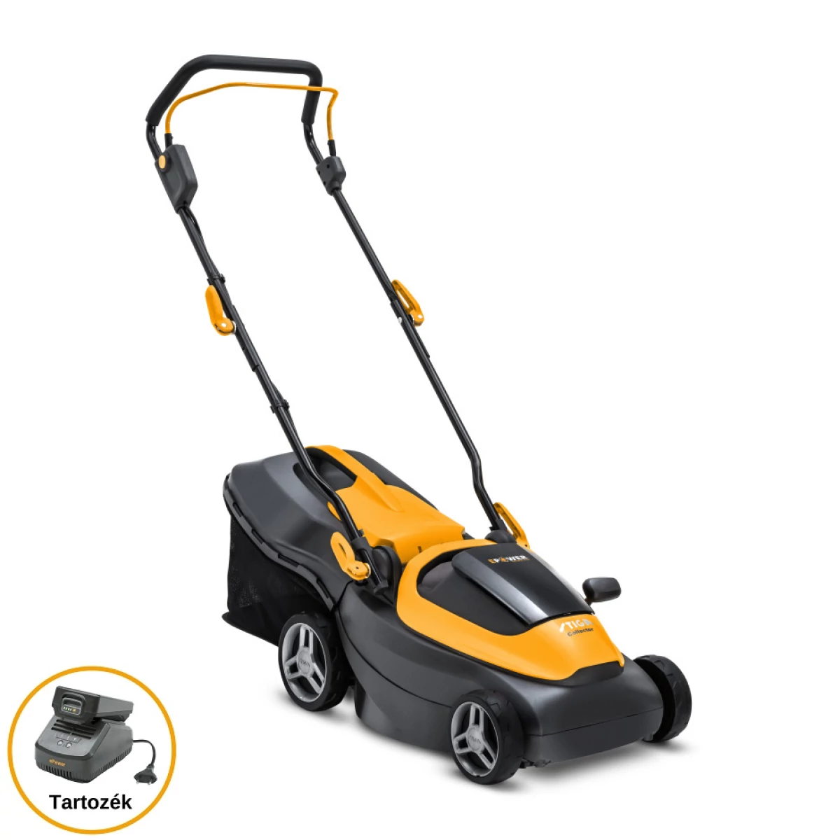 STIGA akkumulátoros fűnyíró COLLECTOR 136e Kit - akkuval és töltővel