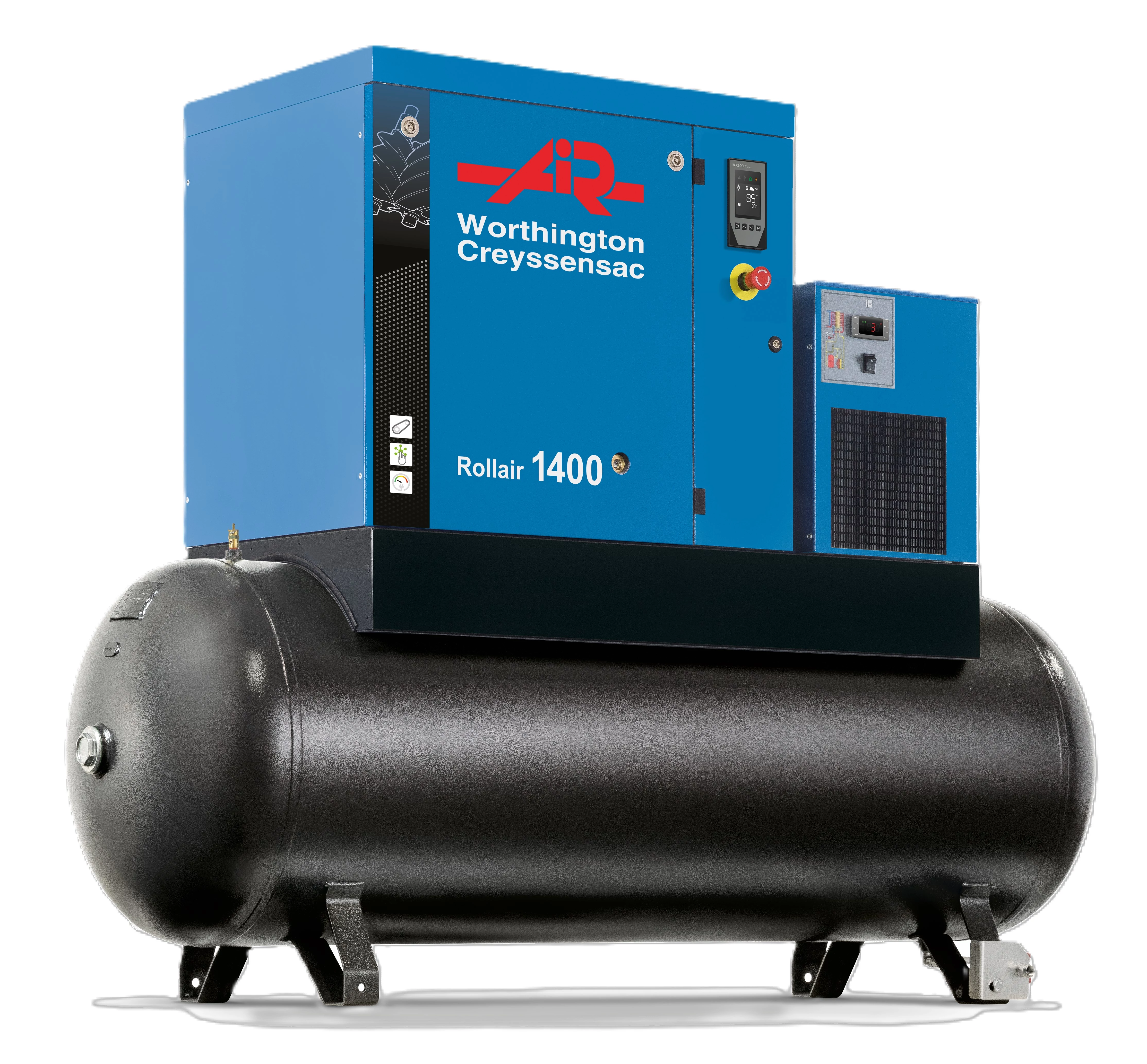 Worthington Creyssensac RLR 900T TM270 kombinált csavarkompresszor