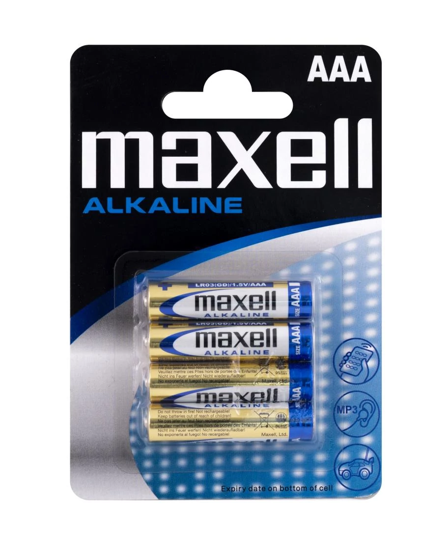 Elem alkaline AAA 4db/csomag MAXELL - 2038LR03