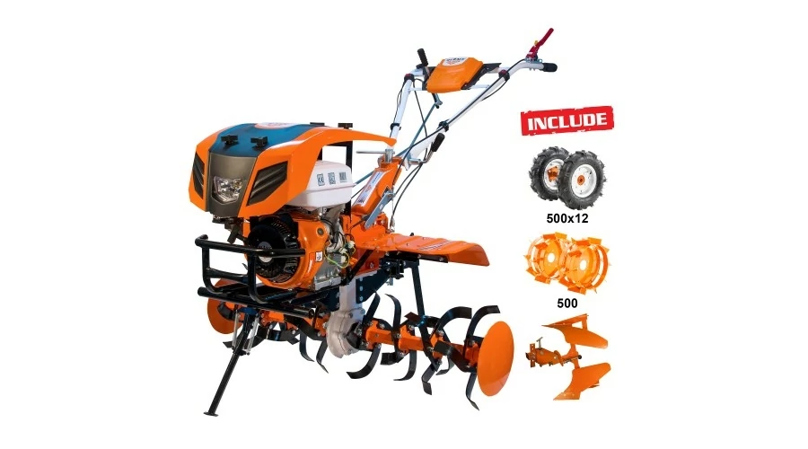 RURIS – Benzinmotoros rotációs kapa RURIS 913ACC (13LE, 390cm3) tartozékokkal
